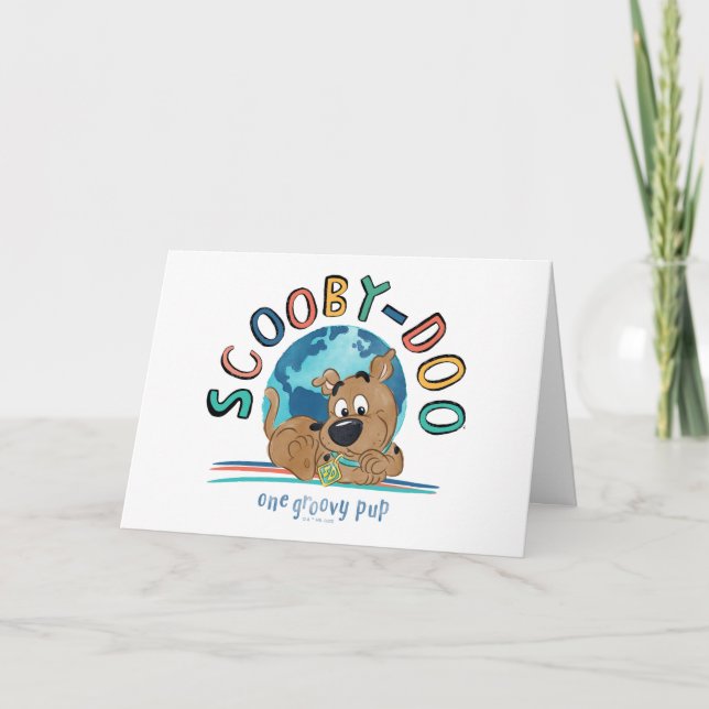 Tarjeta Cuppy Scooby-Doo "One Groovy Pup" (Anverso)