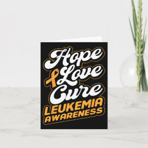 Tarjeta Cura de Amor Soporte Leucemia Cinta de Sensibiliza