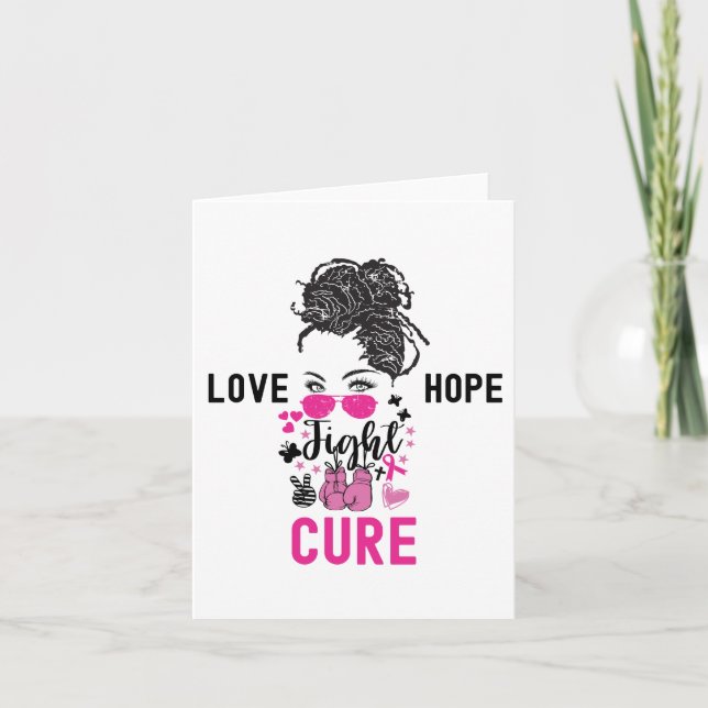 Tarjeta Cura de esperanza de amor, conciencia del cáncer d (Anverso)