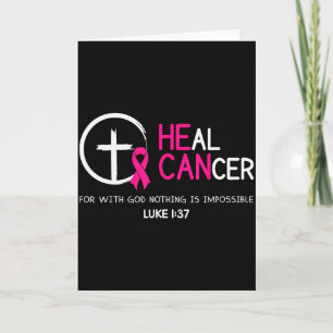 Tarjeta Cura el Cáncer Cree en Dios Cristiano Cáncer de Se