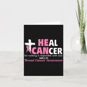 Tarjeta Cura el Cáncer Cristiano Cree en Dios Cáncer de Se