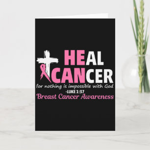 Tarjeta Cura el cáncer cristiano cree en Dios cáncer de se