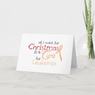 Tarjeta Cura para la leucemia