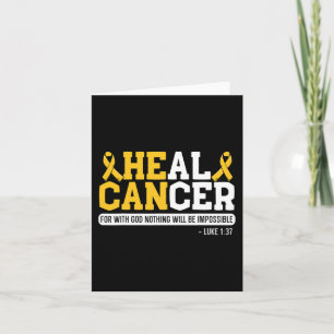 Tarjeta Curar el cáncer infantil Concienciación sobre el c