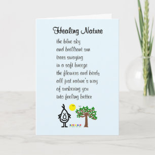 Tarjeta Curar la naturaleza - un poema divertido para recu