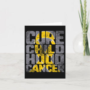 Tarjeta Cure Children Cancer Gold Ribbon Support Awarenes