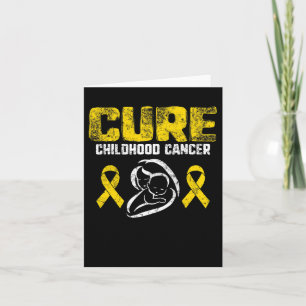 Tarjeta Cure Chilhood Cancer Gold Ribbon Apoyo a Mamá Awar