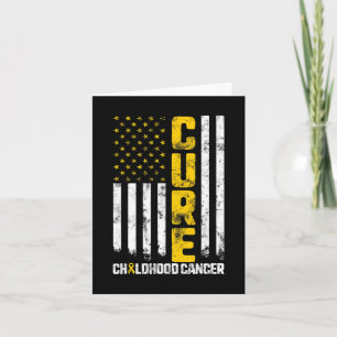 Tarjeta Cure Chilhood Cancer Gold Ribbon Mom Kid Awarenes