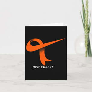Tarjeta Cure It Naranja Ribbon Leukemia Awareness Shir