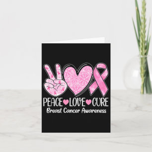 Tarjeta Cure Love Cure Pink Ribbon Sensibilización sobre e