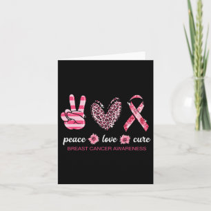 Tarjeta Cure Love Cure Pink Ribbon Sensibilización sobre e