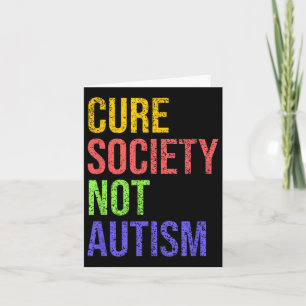 Tarjeta Cure Society no Autism Awareness Aceptation Gift