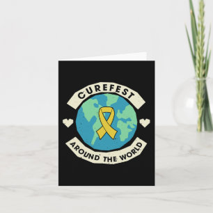 Tarjeta Curefest Alrededor Del Mundo El Awarene Del Cáncer