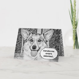 Tarjeta Curioso Corgi del Día del Padre