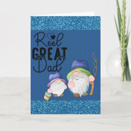 Tarjeta Curioso Gnome de Pesca del Día de los Padres
