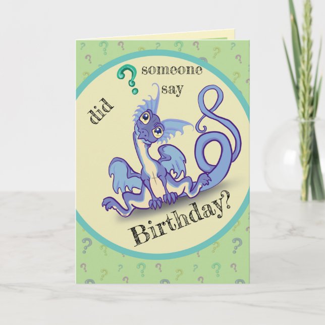 Tarjeta Curioso lilo Dragon Cumpleaños (Anverso)