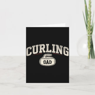 Tarjeta Curling papá día del padre retro vintage 