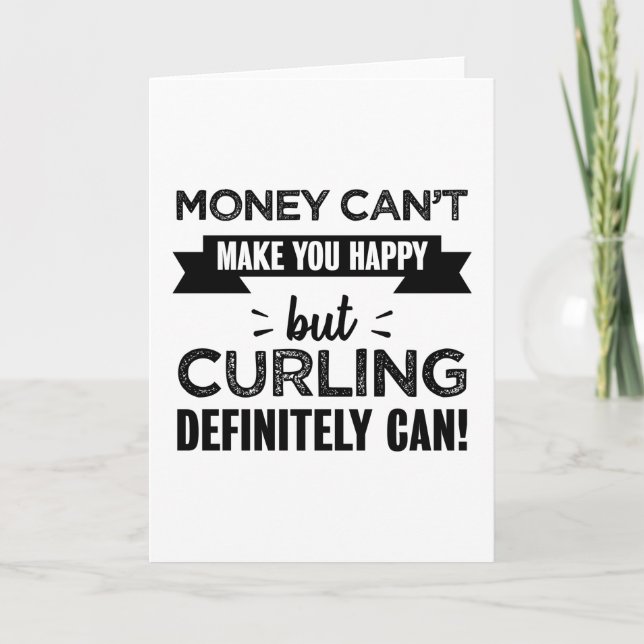 Tarjeta Curling te hace feliz regalo gracioso (Anverso)