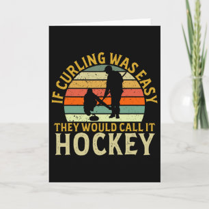 Tarjeta Curlista Si el Curling Fuera Fácil Hockey Deportes