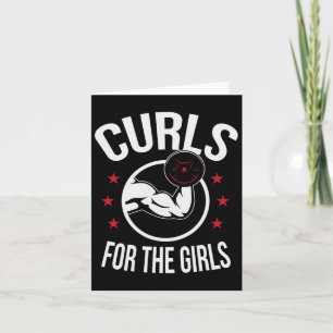 Tarjeta Curls Para Los Chicas Funny Bodybuilding Weightlif