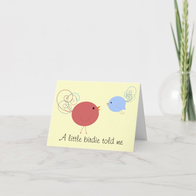 Tarjeta Curly Birdies Greeting Card (Anverso)