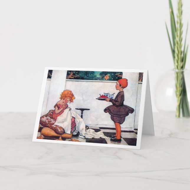 Tarjeta Curly Chica, Jessie Willcox Smith (Anverso)