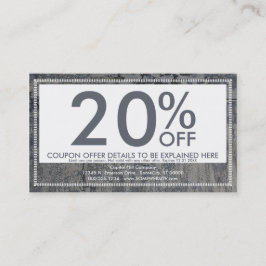 tarjeta curruscante de la cupón de la textura