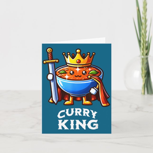 Tarjeta Curry King Funny Quote Curry Indian Food Lover  (Anverso)
