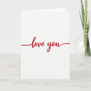 Tarjeta Cursiva de Amor Romántico