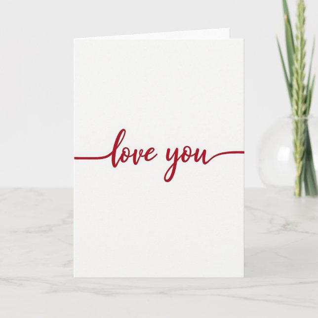 Tarjeta Cursiva de Amor Romántico (Anverso)