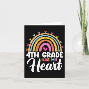 Tarjeta Curso de arcoiris 4° grado tiene mi valente de pro