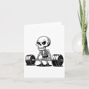 Tarjeta Curso de Skeleton Deadlifter Gracioso Gimnasio Lev