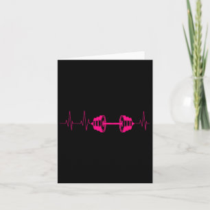 Tarjeta Curso Fitness Lover Gym Workout Heartbeat Designs 