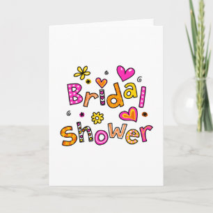 Tarjeta Curte Bridal Shower Greet Text Expression