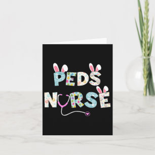 Tarjeta Curte Easter Peds Enfermeras Conejitas Felices Hue