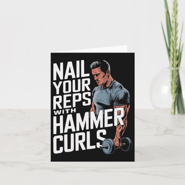 Tarjeta Curvas de martillo Construcción de cuerpos Fitness (Anverso)