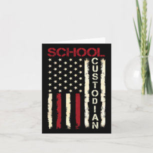 Tarjeta Custodio escolar Estados Unidos Apreciación de la