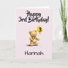 Tarjeta Custom 3rd Birthday Congratulations, Personalized