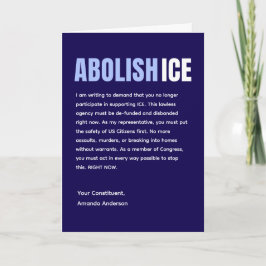 Tarjeta Custom Anti ICE Political Postcard