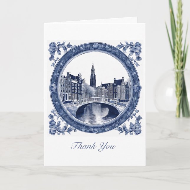 Tarjeta Custom Blue Delft Amsterdam  (Anverso)