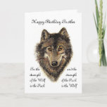 Tarjeta Custom Brother Birthday -Wolf and Pack Quote<br><div class="desc">For the strength of the Wolf is the Pack  and the strength of the Pack is the Wolf Wolf and Pack Quote - Animal Collection</div>
