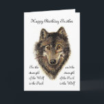 Tarjeta Custom Brother Birthday -Wolf and Pack Quote<br><div class="desc">For the strength of the Wolf is the Pack  and the strength of the Pack is the Wolf Wolf and Pack Quote - Animal Collection</div>