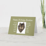 Tarjeta Custom Brother Birthday Wolf Pack Family Quote<br><div class="desc">For the strength of the Wolf is the Pack  and the strength of the Pack is the Wolf Wolf and Pack Quote - Animal Collection Great card for those family members who love outdoors,  wilderness,  wildlife and especially Wolves.</div>