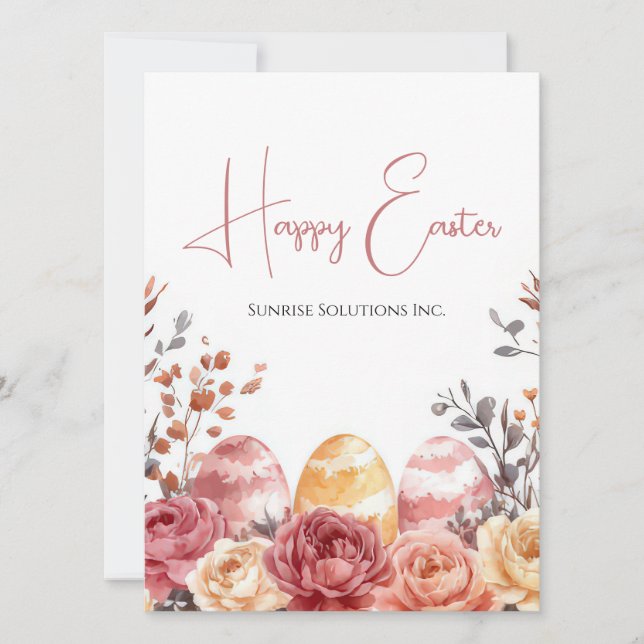 Tarjeta Custom Business Easter Greeting Card  (Anverso)