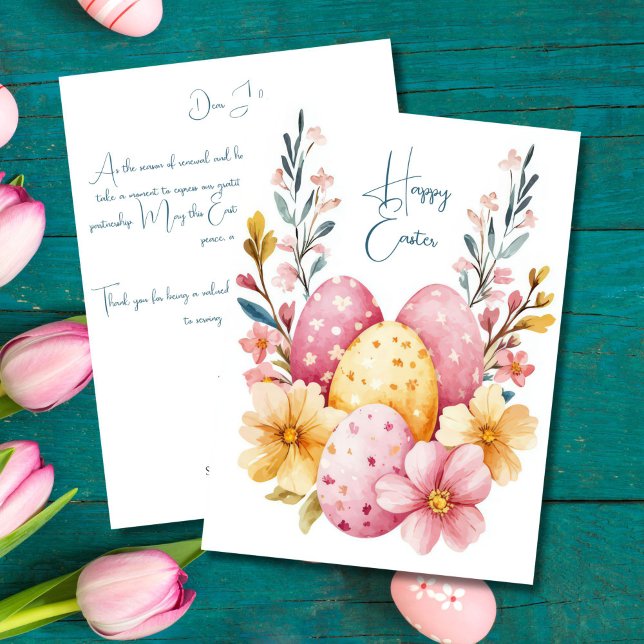 Tarjeta Custom Business Easter Greeting Card  (Subido por el creador)