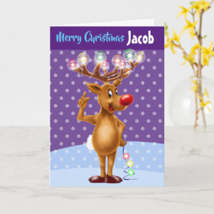Tarjeta Custom Christmas card "Merry Christmas your name"