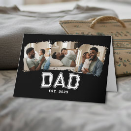 Tarjeta Custom Dad Established 1st Father's Day 3 Photo