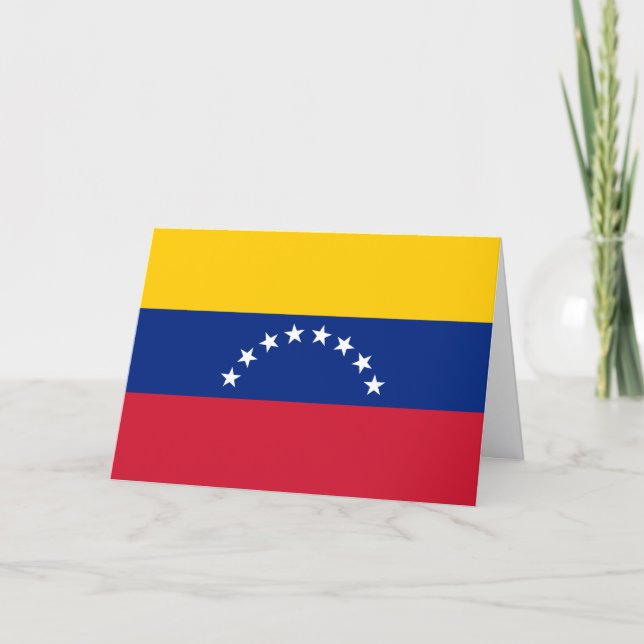 Tarjeta Custom greeting card with flag of Venezuela (Anverso)