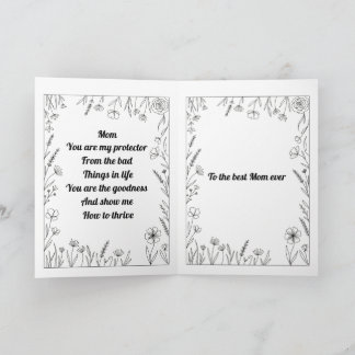 Tarjeta Custom Heartfelt Mother's Day Poem Card