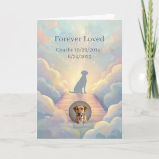 Tarjeta Custom Labrador Retriever Rainbow Bridge Sympathy